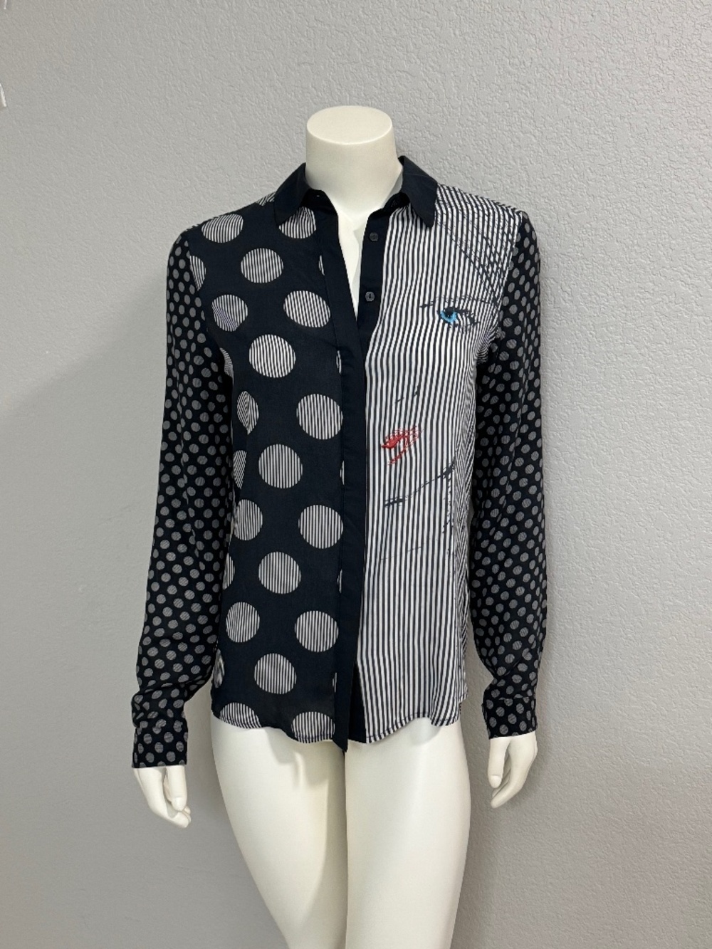 Vintage Designal Stripe Face Top